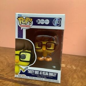 Funko Pop Tweety Bird in Velma Outfit - Yellow and Brown